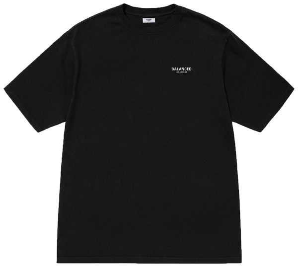 Black Balanced Signature Tee